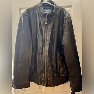 G.H. Bass Men’s Bomber Leather Jacket Distressed Brown NWT XXL